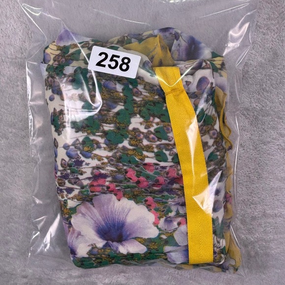 Rabbit Rabbit Rabbit Designs Women's Sleeveless Floral Dress 14 Yellow Belt Line - Picture 10 of 10